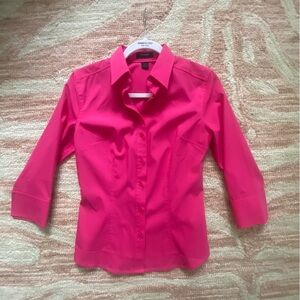Express Bright Pink Button-Up Blazer